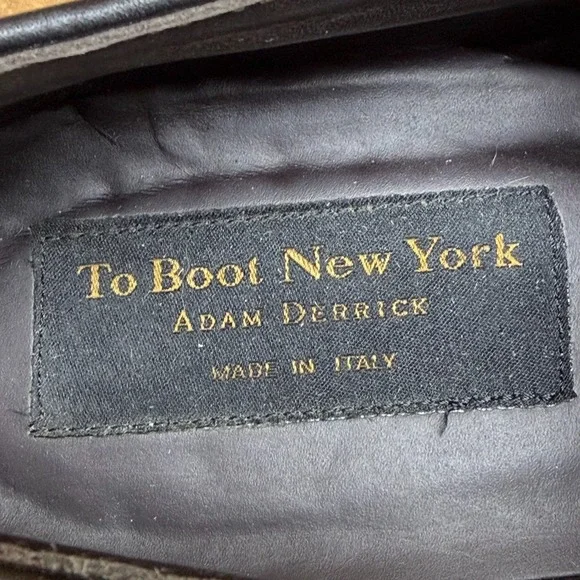 To Boot Adam Derrick Mens Dress Shoes Size 10.5 Dark Brown Suede Cap Toe - Picture 10 of 11